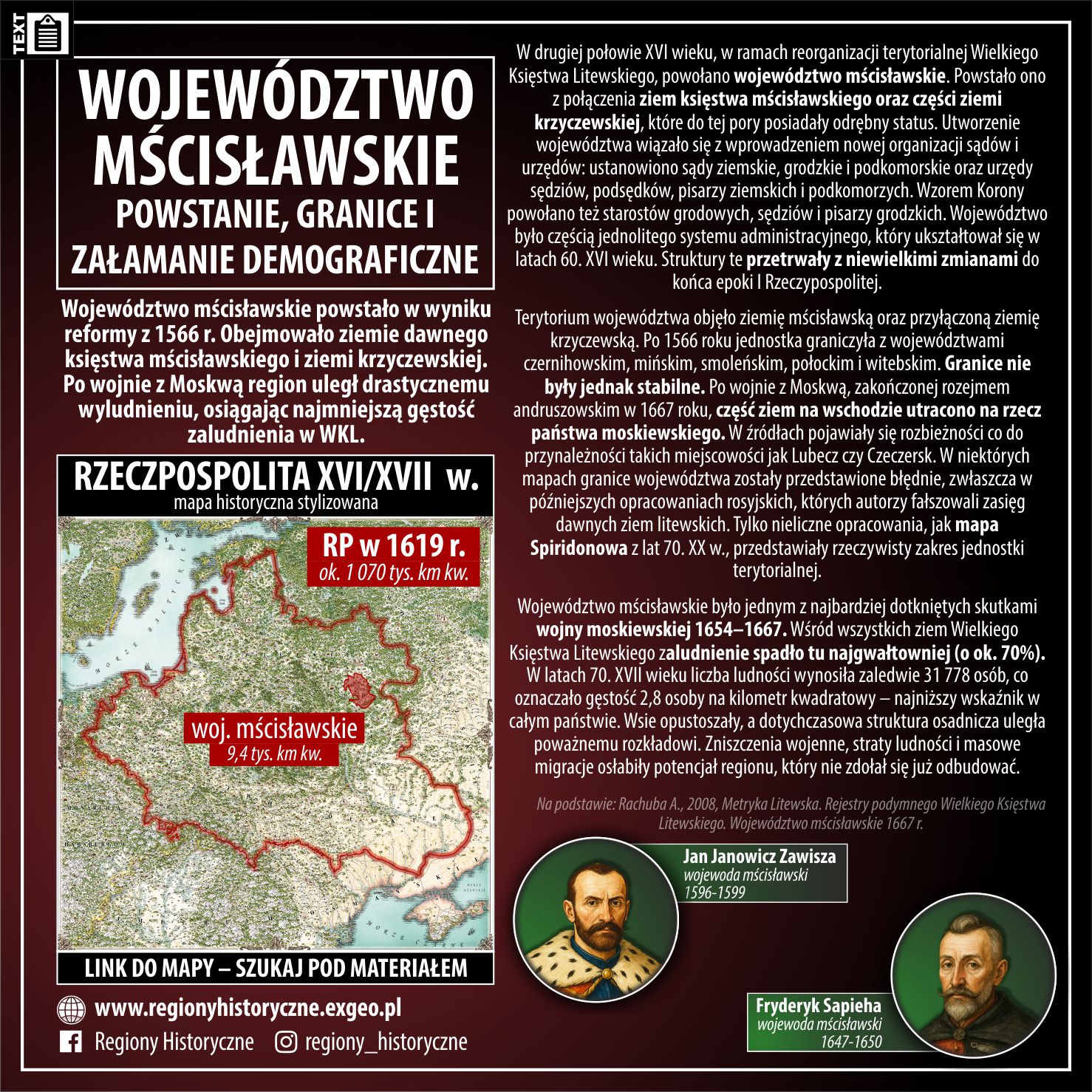 WOJEWÓDZTWO MŚCISŁAWSKIE | Powstanie, granice i załamanie demograficzne